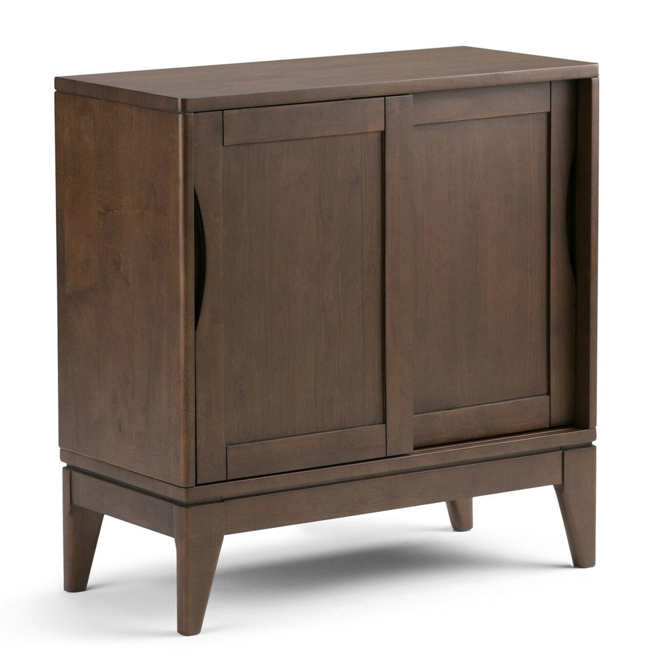 Simpli Home Harper Solid Wood 30" WideMid Century Modern Low Storage Cabinet